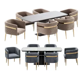 Garda dining chair diamond table